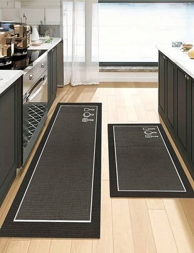 Black runner kitchen mats in Dubai