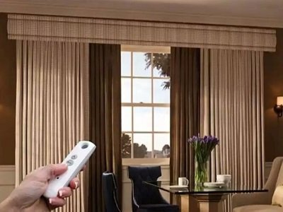 Blackout Motorized Curtains Dubai