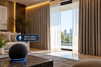 Alexa controlling curtains