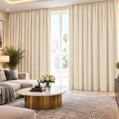 Cream Blackout Curtains