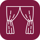 Pinch pleat curtains icon